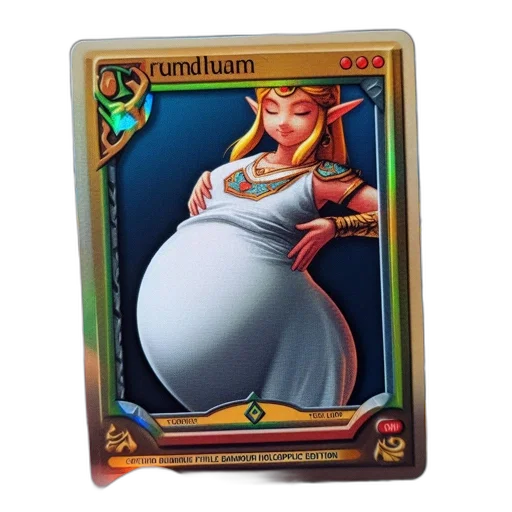 fantasy art, concept art, illustrated, zelda, card, shows, her, pregnant transparent PNG cut-out