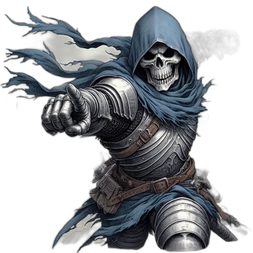 mask, staff, concept art, fantasy art, comic book art, pixel art, blue, monochrome transparent PNG cut-out