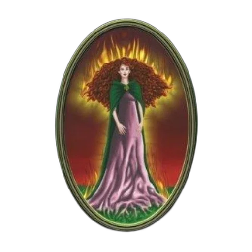 crown, dress, jewelry, fantasy art, concept art, oil painting, fire, book transparent PNG cut-out
