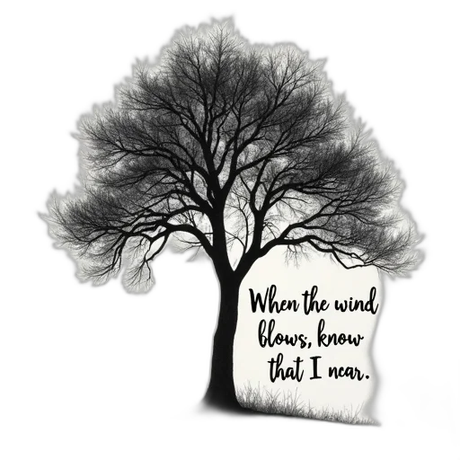 tree, umbrella, black, white, image, quote, when, wind transparent PNG cut-out