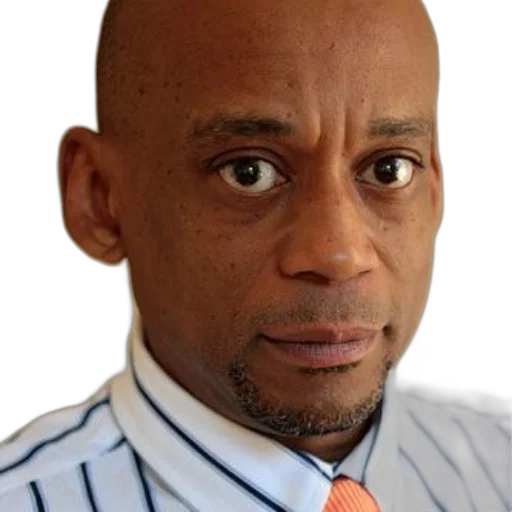 staff, bald, man, striped, shirt, orange, tie, looks transparent PNG cut-out