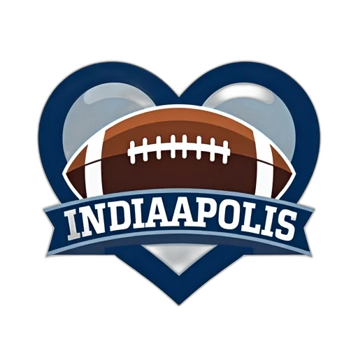 stylized, logo, featuring, heart, shape, football, top, word transparent PNG cut-out
