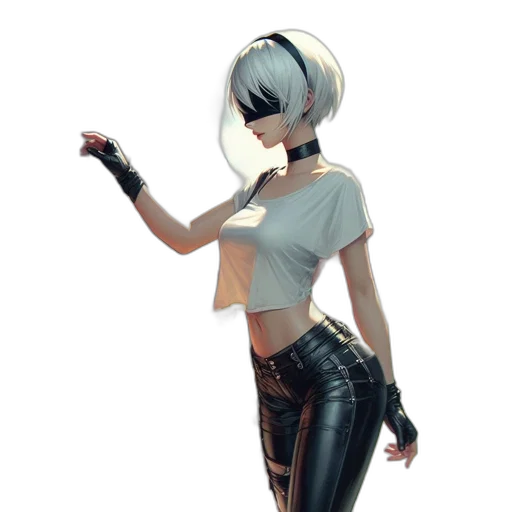 jacket, staff, weapon, robot, concept art, cyberpunk, fantasy art, 3d render transparent PNG cut-out