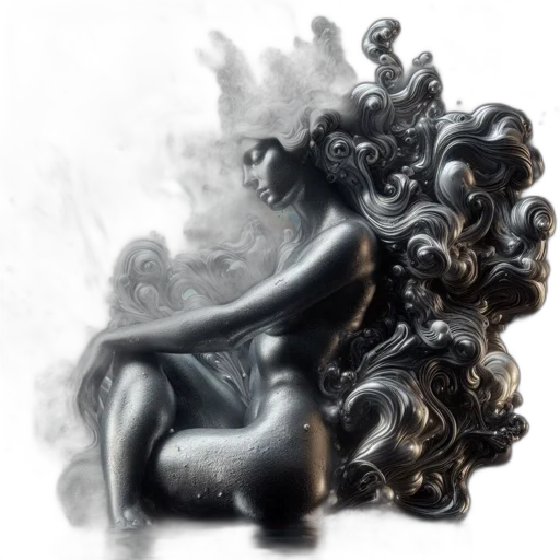 hair, mask, crown, creature, concept art, fantasy art, photorealistic, 3d render transparent PNG cut-out