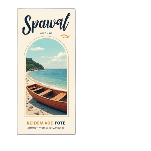 bottle, beach, travel, flyer, bookmark, set, template, signage transparent PNG cut-out