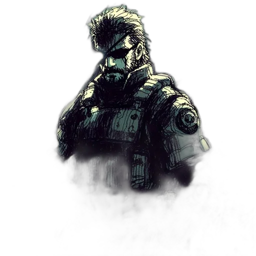 robot, face, mask, weapon, concept art, comic book art, pixel art, cyberpunk transparent PNG cut-out