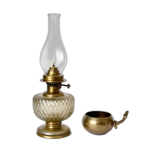 jewelry, furniture, 3d render, photorealistic, golden, vintage, oil, lamp transparent PNG cut-out