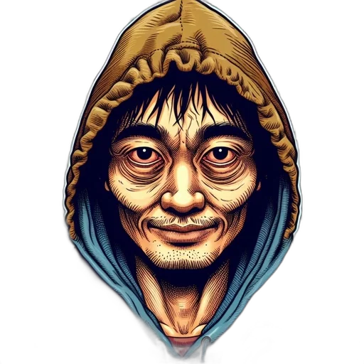 face, mask, jacket, staff, photorealistic, concept art, fantasy art, 3d render transparent PNG cut-out