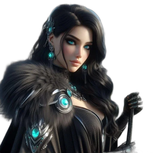 staff, jewelry, fantasy art, concept art, 3d render, comic book art, dark, blue transparent PNG cut-out
