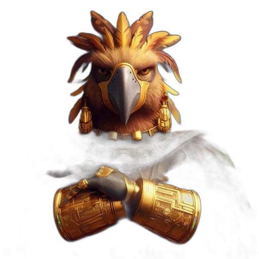 mask, crown, staff, weapon, concept art, fantasy art, pixel art, 3d render transparent PNG cut-out