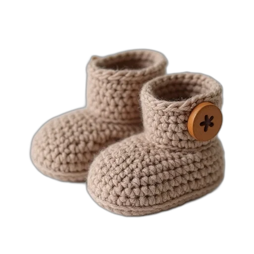 shoes, earth tones, pair, crochet transparent PNG cut-out