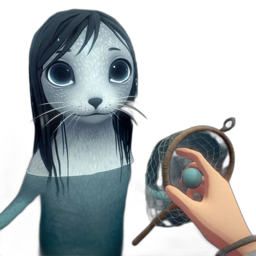 mask, staff, animal, creature, concept art, 3d render, cartoon, fantasy art transparent PNG cut-out