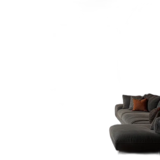 furniture, shoes, 3d render, photorealistic, earth tones, dark, monochrome, house transparent PNG cut-out