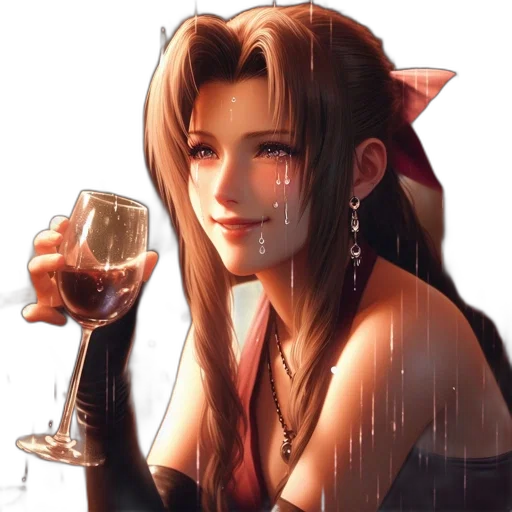 pixel art, fantasy art, concept art, anime, animated, woman, red, dress transparent PNG cut-out