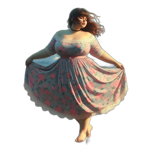 dress, umbrella, creature, robot, 3d render, concept art, photorealistic, oil painting transparent PNG cut-out