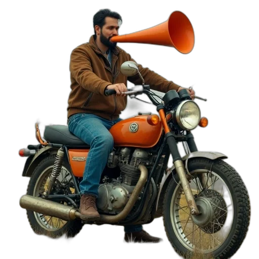 jacket, weapon, staff, animal, photorealistic, concept art, man, sitting transparent PNG cut-out