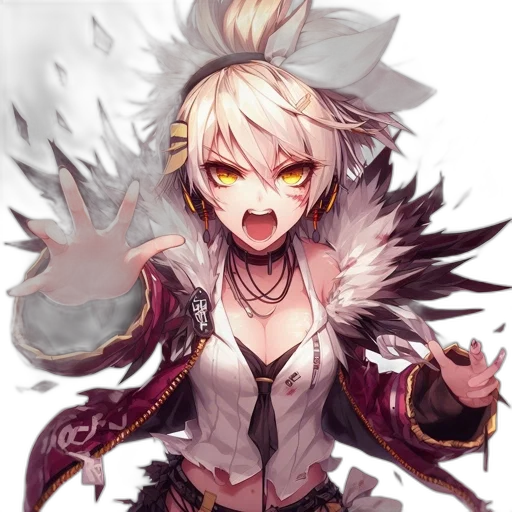 dragon, jacket, weapon, staff, anime, pixel art, concept art, fantasy art transparent PNG cut-out