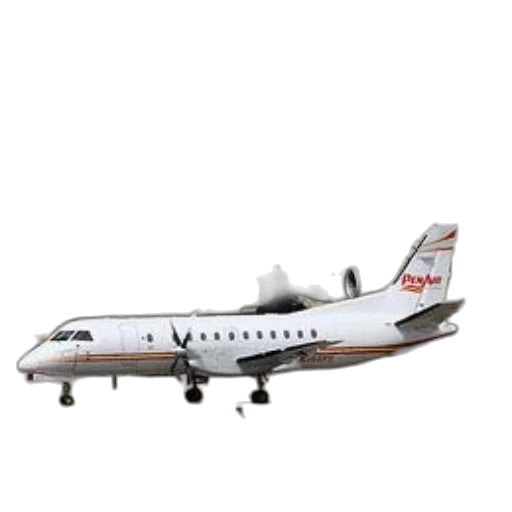 3d render, penair, airplane, parked, tarmac, front, polar transparent PNG cut-out
