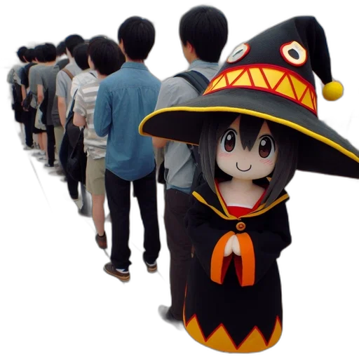 hat, staff, mask, weapon, 3d render, anime, concept art, pixel art transparent PNG cut-out