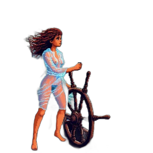 dress, hair, concept art, pixel art, fantasy art, comic book art, rain, woman transparent PNG cut-out
