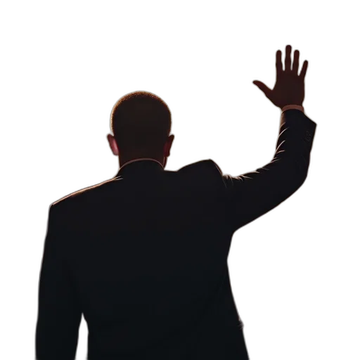 staff, jacket, martin, king, waving, crowd transparent PNG cut-out