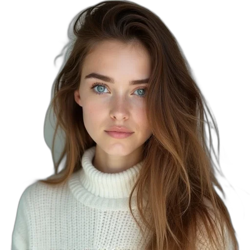 hair, face, jacket, jewelry, photorealistic, oil painting, cartoon, 3d render transparent PNG cut-out
