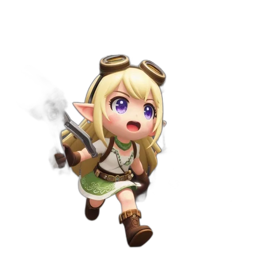 weapon, staff, sword, animal, 3d render, pixel art, concept art, anime transparent PNG cut-out