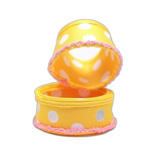 crown, hat, jewelry, mask, 3d render, yellow, pink, polka transparent PNG cut-out