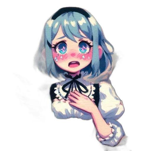 creature, dress, face, mask, pixel art, anime, watercolor, vaporwave transparent PNG cut-out