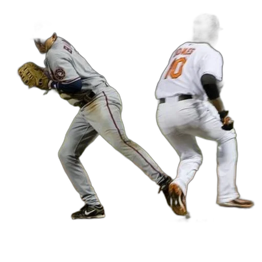 creature, baseball, player, grey, uniform, about, catch, ball transparent PNG cut-out