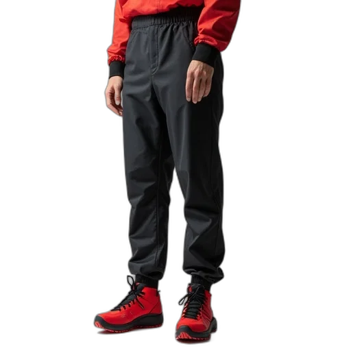 jacket, staff, 3d render, red transparent PNG cut-out