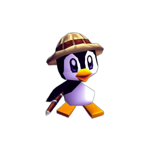 hat, animal, staff, creature, pixel art, 3d render, concept art, cartoon transparent PNG cut-out