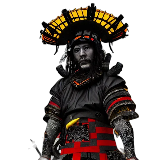 staff, mask, concept art, fantasy art, cyberpunk, 3d render, dark, portrait transparent PNG cut-out