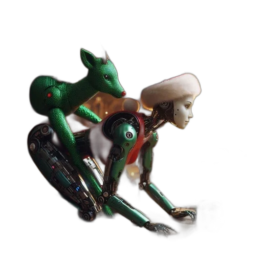robot, creature, animal, weapon, 3d render, concept art, fantasy art, cyberpunk transparent PNG cut-out