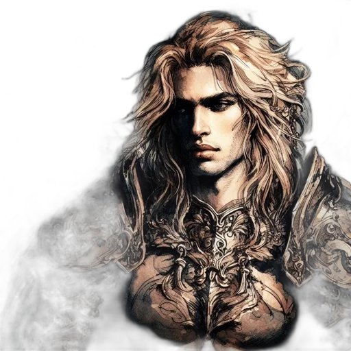 hair, dragon, fantasy art, photorealistic, concept art, 3d render, male, figure transparent PNG cut-out