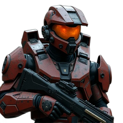 robot, weapon, concept art, 3d render transparent PNG cut-out