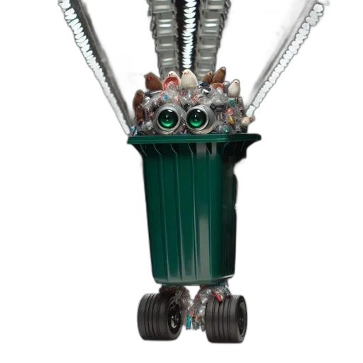 robot, staff, weapon, crown, 3d render, concept art, cyberpunk, large transparent PNG cut-out