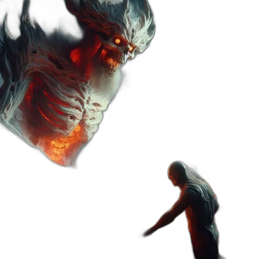 creature, dragon, face, mask, concept art, fantasy art, comic book art, 3d render transparent PNG cut-out