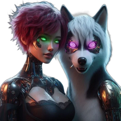mask, robot, animal, jewelry, cyberpunk, concept art, fantasy art, anime transparent PNG cut-out