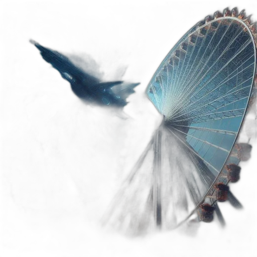 umbrella, hat, weapon, flower, concept art, photorealistic, fantasy art, 3d render transparent PNG cut-out