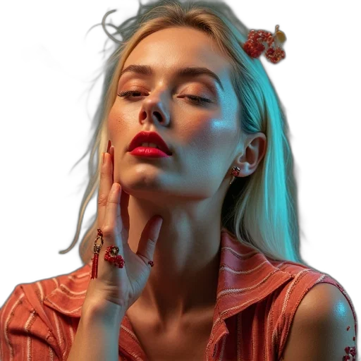 jewelry, face, crown, jacket transparent PNG cut-out
