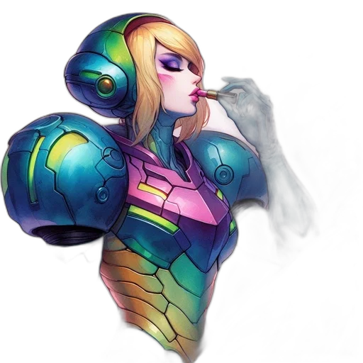 robot, concept art, fantasy art, cyberpunk, pixel art, pastel, colorful, futuristic transparent PNG cut-out