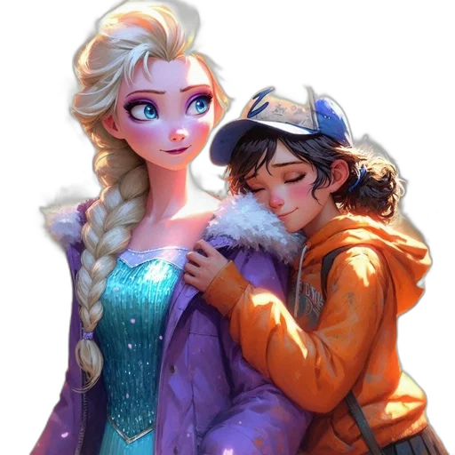jacket, crown, fantasy art, concept art, watercolor, pixel art, snow, fire transparent PNG cut-out