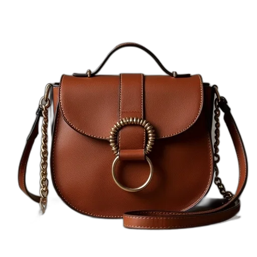 earth tones, bridle, bag, grainy transparent PNG cut-out
