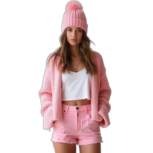 jacket, hat, pastel, neon, colorful, monochrome, sweater, beanie transparent PNG cut-out