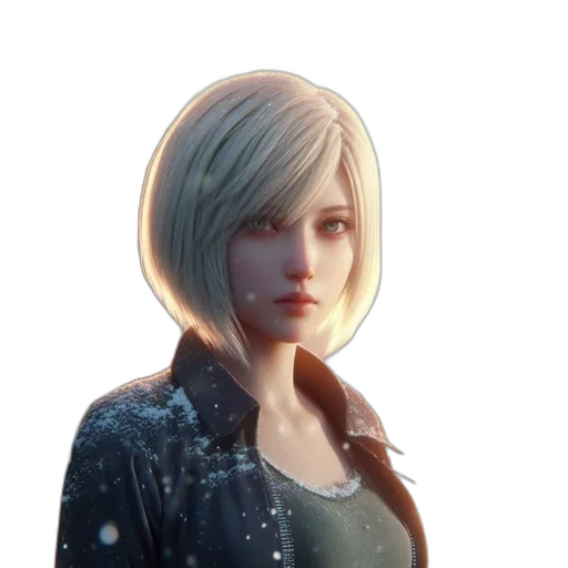 face, jacket, staff, concept art, 3d render, photorealistic, fantasy art, blue transparent PNG cut-out