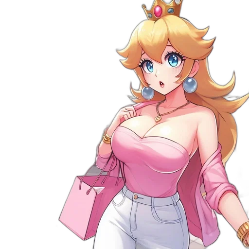 dress, crown, staff, weapon, vaporwave, concept art, pixel art, anime transparent PNG cut-out