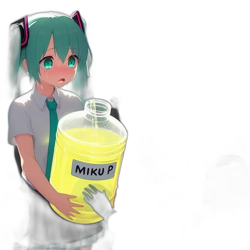 bottle, dress, weapon, robot, anime, concept art, 3d render, photorealistic transparent PNG cut-out