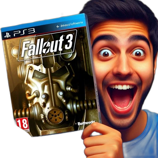 concept art, 3d render, cartoon, photorealistic, young, man, excitement, holds transparent PNG cut-out
