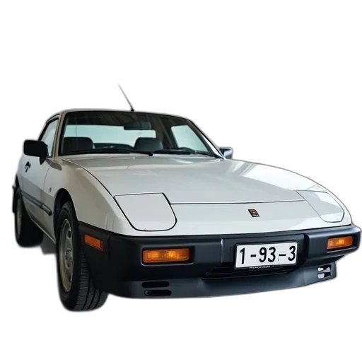 car, white, black, front, bumper, license, plate, reading transparent PNG cut-out